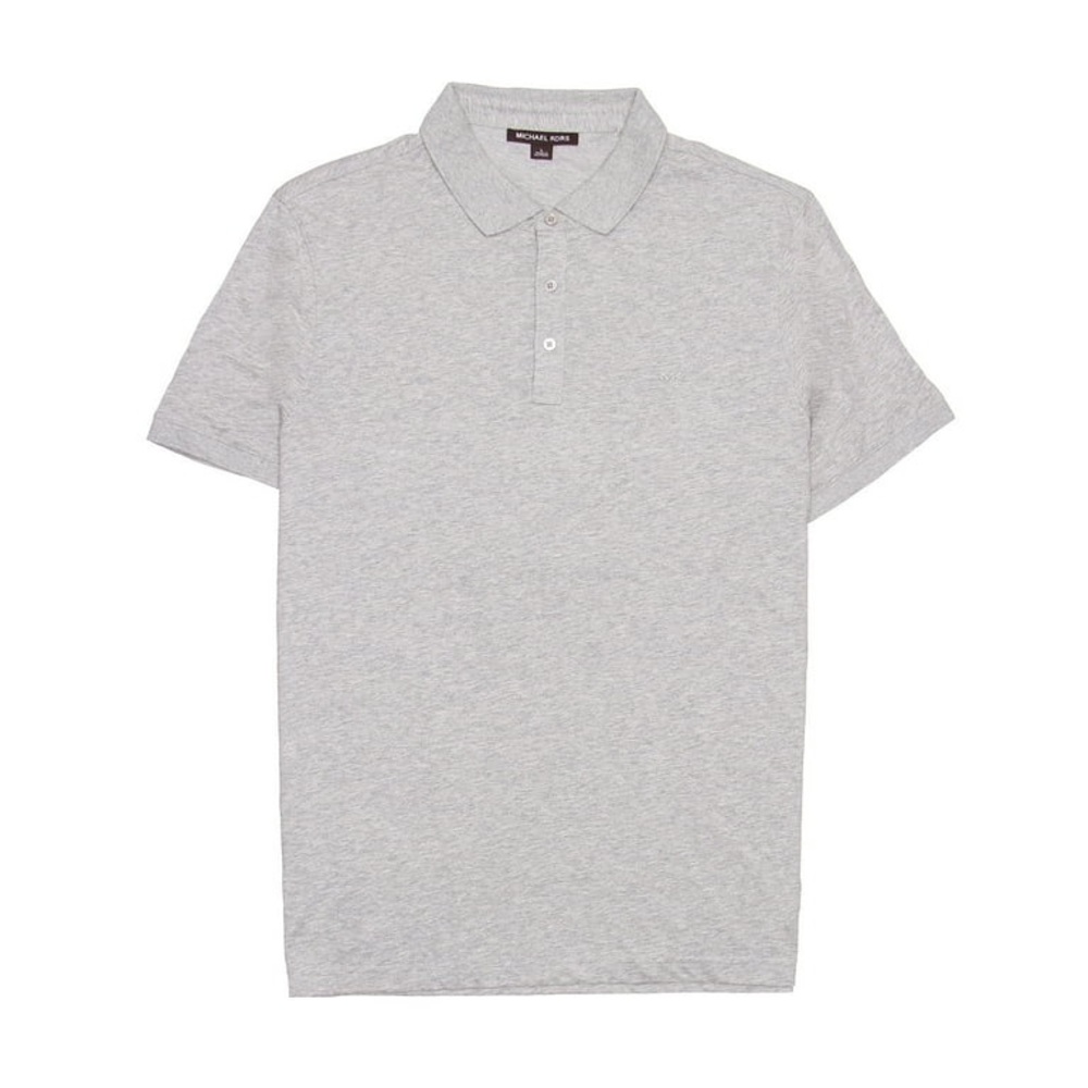 Michael Kors Men's Heather Grey Short Sleeve Polo Shirt